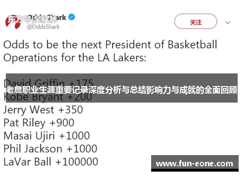 老詹职业生涯重要记录深度分析与总结影响力与成就的全面回顾