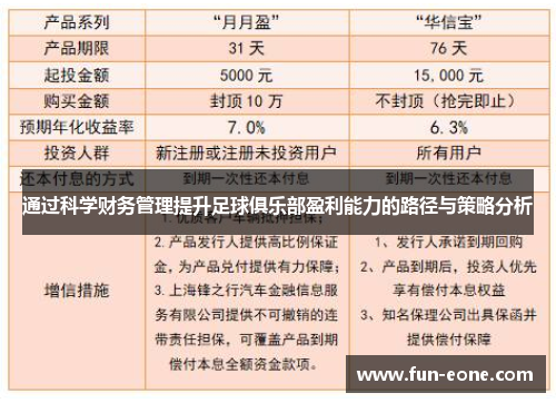 通过科学财务管理提升足球俱乐部盈利能力的路径与策略分析
